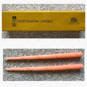 Vintage Hurd Peach Swirl Tapered Candles from Freemark Abbey St. Helena, CA